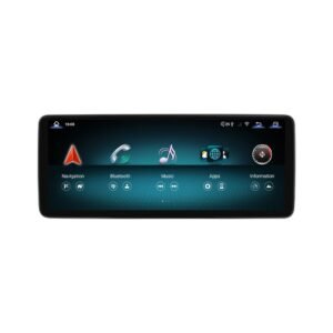 MERCEDES BENZ SLK R172 / SL R231 (2011–2015) – NTG4.5 / NTG5.0 12.8" 2400x900 Screen Resolution Super thin Aluminum Silver Frame  Android Multimedia System | GPS | Wi-Fi | 4G SIM | Bluetooth | A2DP |  Wireless Apple CarPlay & Android Auto | 360° View